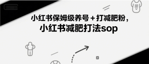 小红书保姆级养号+打减肥粉，小红书减肥打法sop-一泽资源站